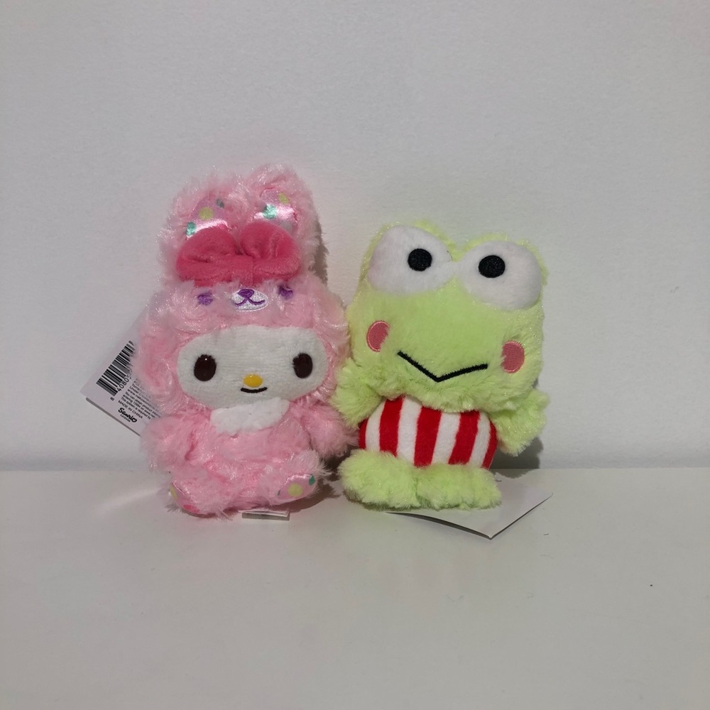 Sanrio MyMelody Keroppi Plush Keychain Clip
